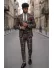 Costum barbati slim fit in carouri B7917 81